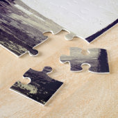 赤い傘はカップルの水の色のジグ結婚サが大好き ジグソーパズル (側面)