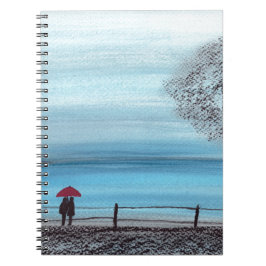 赤い傘を愛してカップル ノートブック