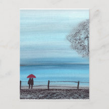 赤い傘を愛してカップル