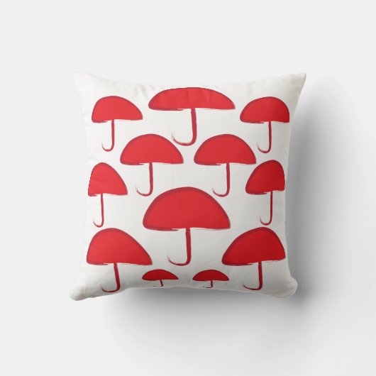 赤い傘 クッション (裏面)