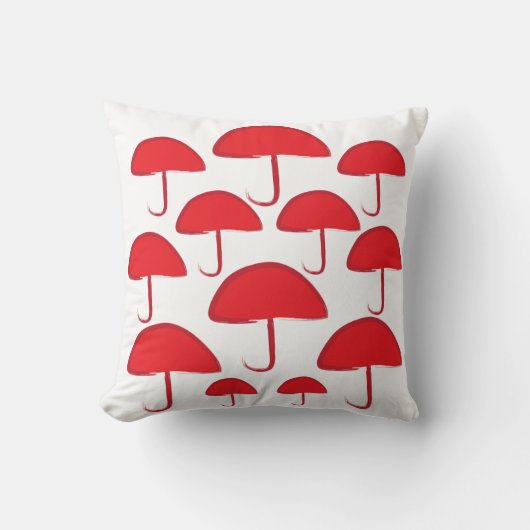 赤い傘 クッション (正面)