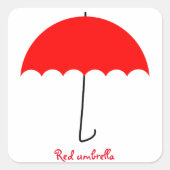 赤い傘 スクエアシール (正面)