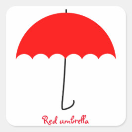 赤い傘 スクエアシール