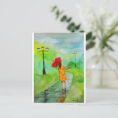 赤い傘 ポストカード (スタンド正面)