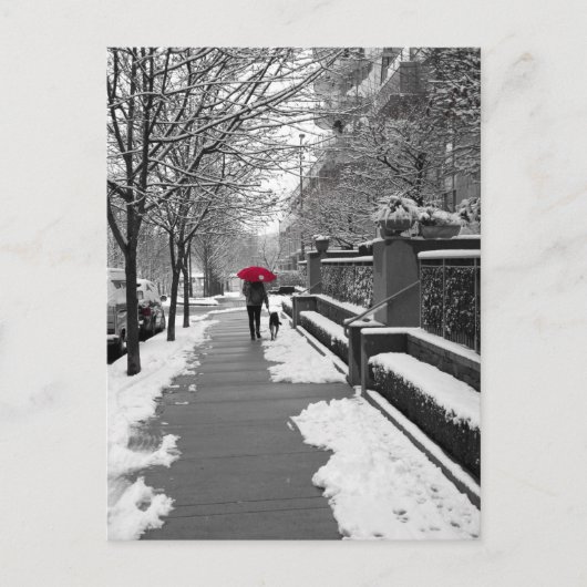 赤い傘 ポストカード (正面)