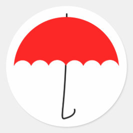 赤い傘 ラウンドシール