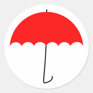 赤い傘 ラウンドシール