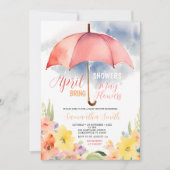 赤い傘 4月の雨が5月の花を育てる 招待状 (正面)