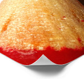 赤い先生ペンシル付き紙名字 ポスター (角)