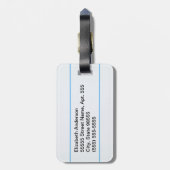 赤い先生鉛筆オンライン紙名 ラゲッジタグ (裏面縦)