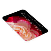 赤い先端の白いバラパー結婚ソナル マグネット (右側)