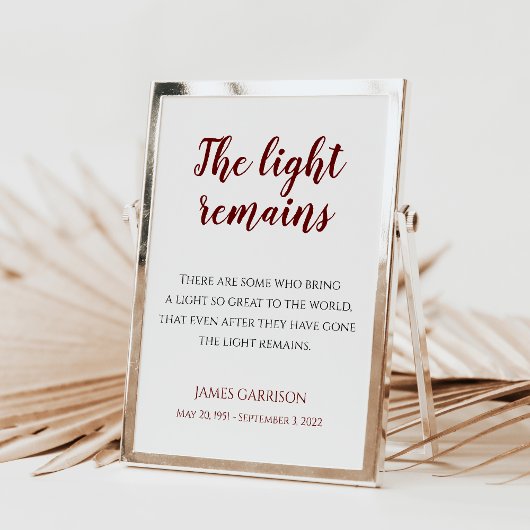 赤い光は消えない 記念碑の名言 ポスター