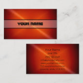 赤い光沢があるステンレス鋼の金属 名刺 (正面/裏面)