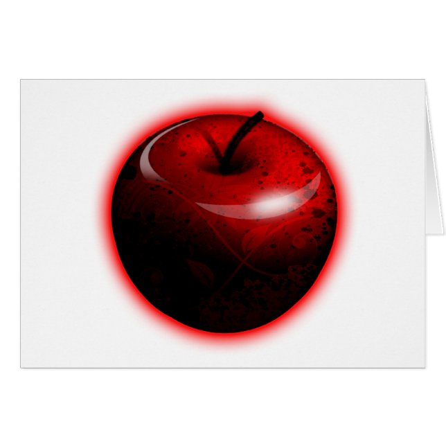 赤い光沢があるApple -禁止されたフルーツ (正面横)