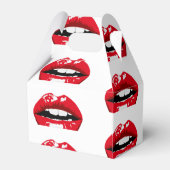 赤い光沢のある唇 フェイバーボックス (裏面サイド)