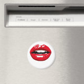 赤い光沢のある唇 マグネット (インサイチュ (食洗機))