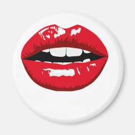 赤い光沢のある唇 マグネット