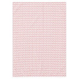 赤い光沢のある情熱のハート、かわいいロマンチックなパターン テーブルクロス