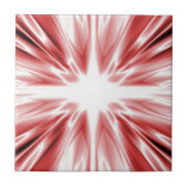 赤い光沢のある絹の星 タイル (正面)