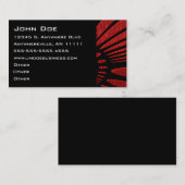 赤い光線のアクセントの名刺 名刺 (正面/裏面)