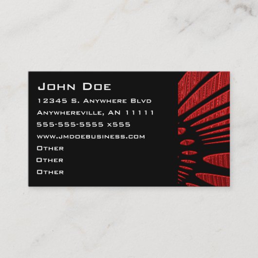 赤い光線のアクセントの名刺 名刺 (正面)