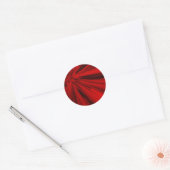 赤い光線 黒 ラウンドシール (封筒)