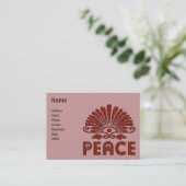 赤い入れ墨の平和芸術 名刺 (スタンド正面)