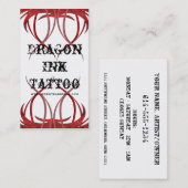 赤い入れ墨は名刺を設計しました 名刺 (正面/裏面)