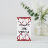 赤い入れ墨は名刺を設計しました 名刺 (スタンド正面)