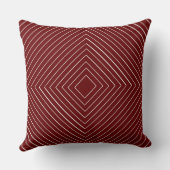 赤い入れ子の白い正方形の部族 クッション (裏面)