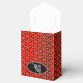 赤い六角スワールウェディングパーティー フェイバーボックス (オープン)