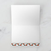 赤い六角パターカスタムンのクリスマスグリーティングカード シーズンカード (内部)