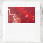 赤い六角形ビジネスの背景 長方形シール (バッグ)