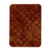 赤い円と正方形(金ゴールド) マグネット (縦)