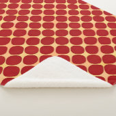 赤い円の幾何学的パターン シェルパブランケット (3/4)