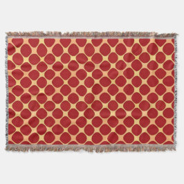 赤い円の幾何学的パターン スローブランケット