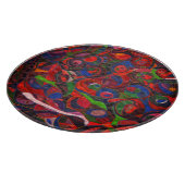 赤い円 カッティングボード (角)