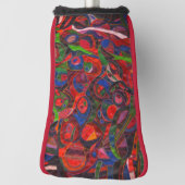 赤い円 ゴルフヘッドカバー (回転90)