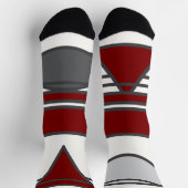 赤い円、三角形、および2つのブロック ソックス (上部)