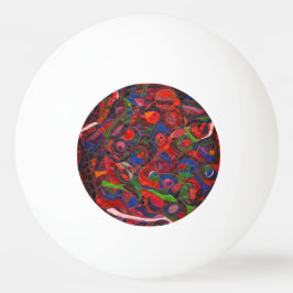 赤い円 卓球ボール