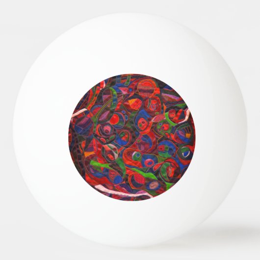 赤い円 卓球ボール (裏面)