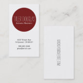 赤い円 名刺 (正面/裏面)