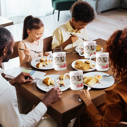 赤い写真のコラージュ最高のマー今まで幸せな母親の日 コーヒーマグカップ
