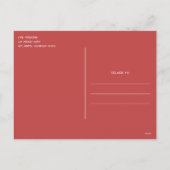 赤い写真の愛の平和と喜びクリスマスポストカード シーズンポストカード (裏面)