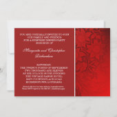 赤い写真の記念日招待状 招待状 (裏面)