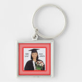 赤い写真の追加 キーホルダー (正面)