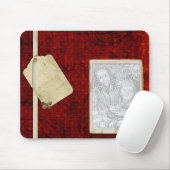 赤い写真のmousepadのテンプレート マウスパッド (マウス)