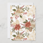 赤い写真エレガントのクリスマス シーズンカード (裏面)