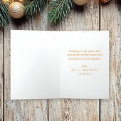 赤い写真エレガント折り畳みクリスマス シーズンカード