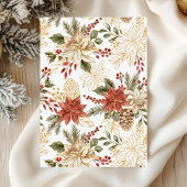 赤い写真エレガント折り畳みクリスマス シーズンカード